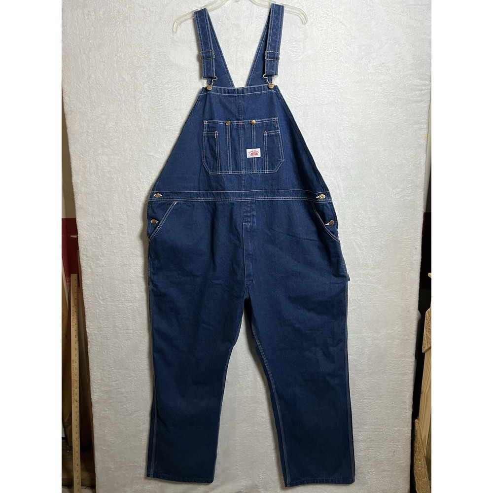 Round House Bib Overalls 50x30 Denim Heavy Duty Workwear NWT Vietnam